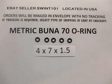 4mm ID x 7mm OD x 1.5mm thick O-ring. Buna-70.   Quan 5..