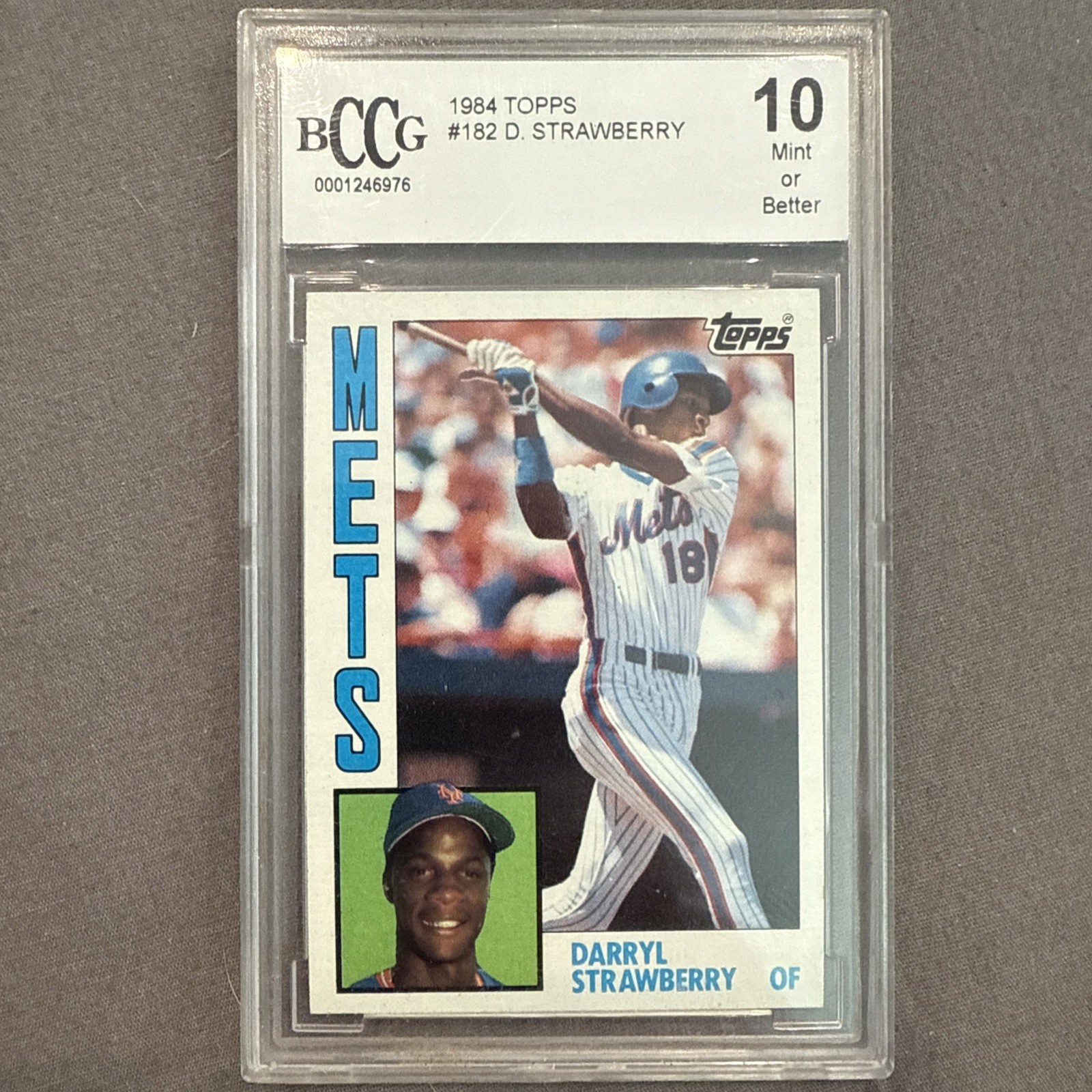1984 TOPPS #182 DARRYL STRAWBERRY RC METS PSA 10