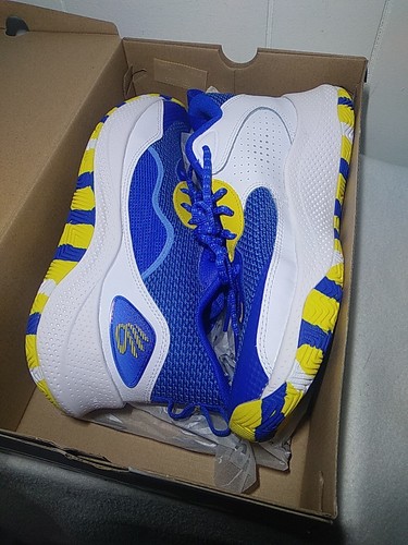 Under Armour Curry 3Z 24 Basketball Shoes Sneakers Men’s 10 Blue Yellow New Box - Picture 6 of 11