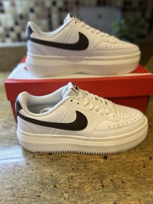Size 8 - Nike Court Vision Alta White Baroque Brown W- Platform