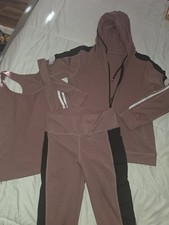 3 Piece Jogging Suit Womens Size Large Mauve Colored