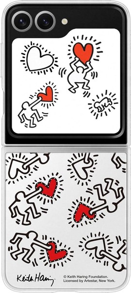 Offizielles Samsung Galaxy Z Flip6 & Flip7 Fe RüCkseitenhüLle Weiß Keith Haring-image