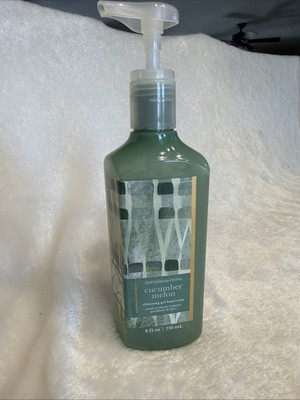 Bath Body Works Cucumber Melon Cleansing Gel Hand Soap 8 Oz Green