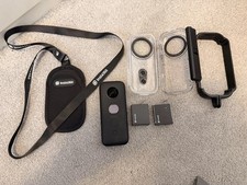 Insta360 One X 360 Camera With Two Batteries, Action Case, & Soft Pouch Lanyard