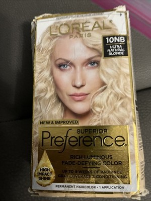 L'Oreal Paris Superior Preference Fade Defying Hair Color 10NB Distressed Box