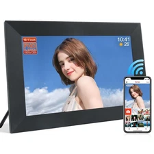 Frameo 10.1 Inch WiFi Digital Picture Frame, 1920x1200 HD IPS Touch Screen Ph...