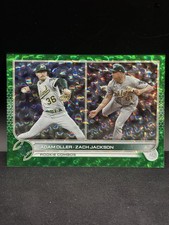 2022 Topps #US254 Adam Oller/ Zach Jackson Rookie Combos Green Foil /499