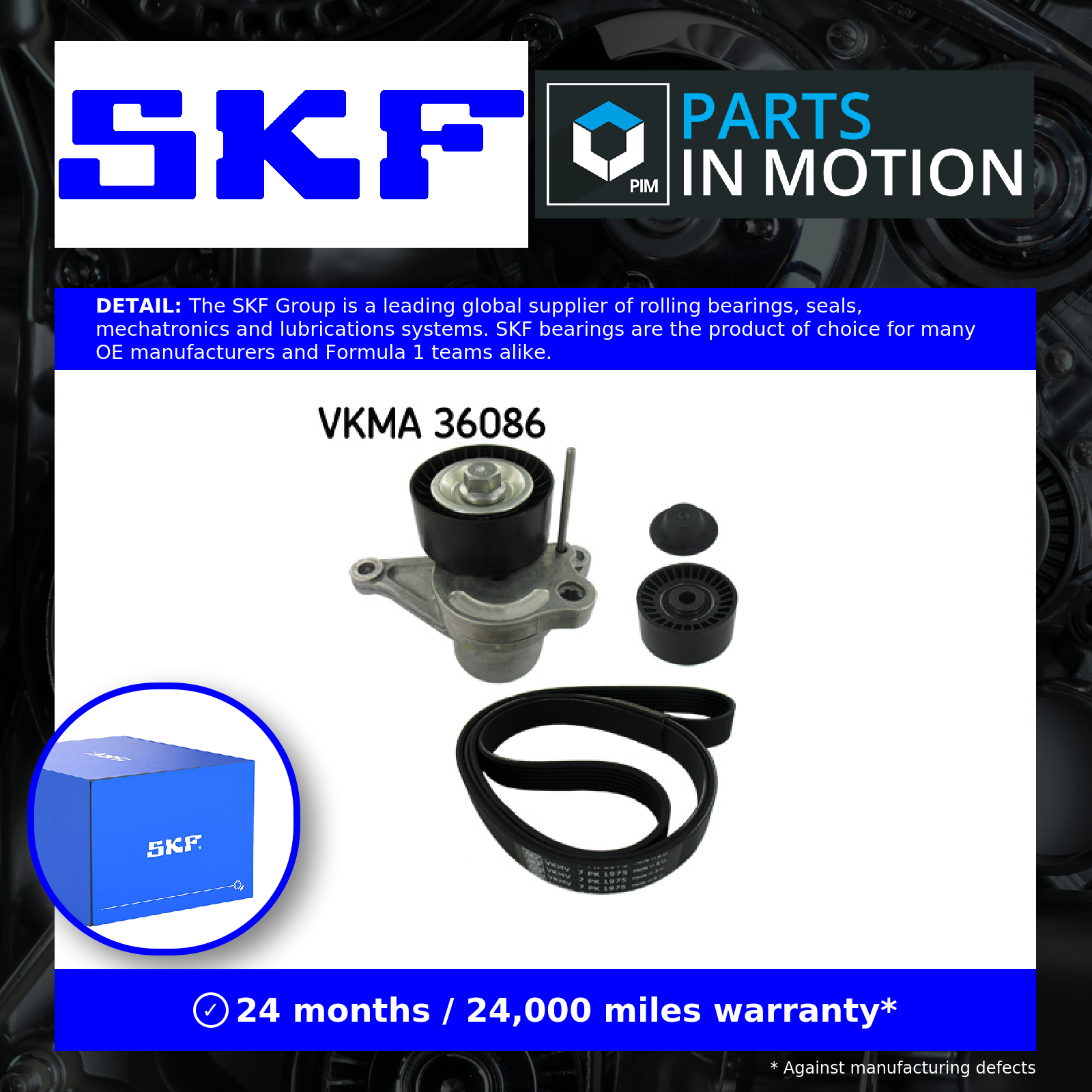 SKF V-ribbed belt set OPEL,RENAULT,NISSAN VKMA 36086 60618584,60652358,60814576 119202462R,119230802R,11923802R,60652358,60814576,0019933696,4431666 - Image 3