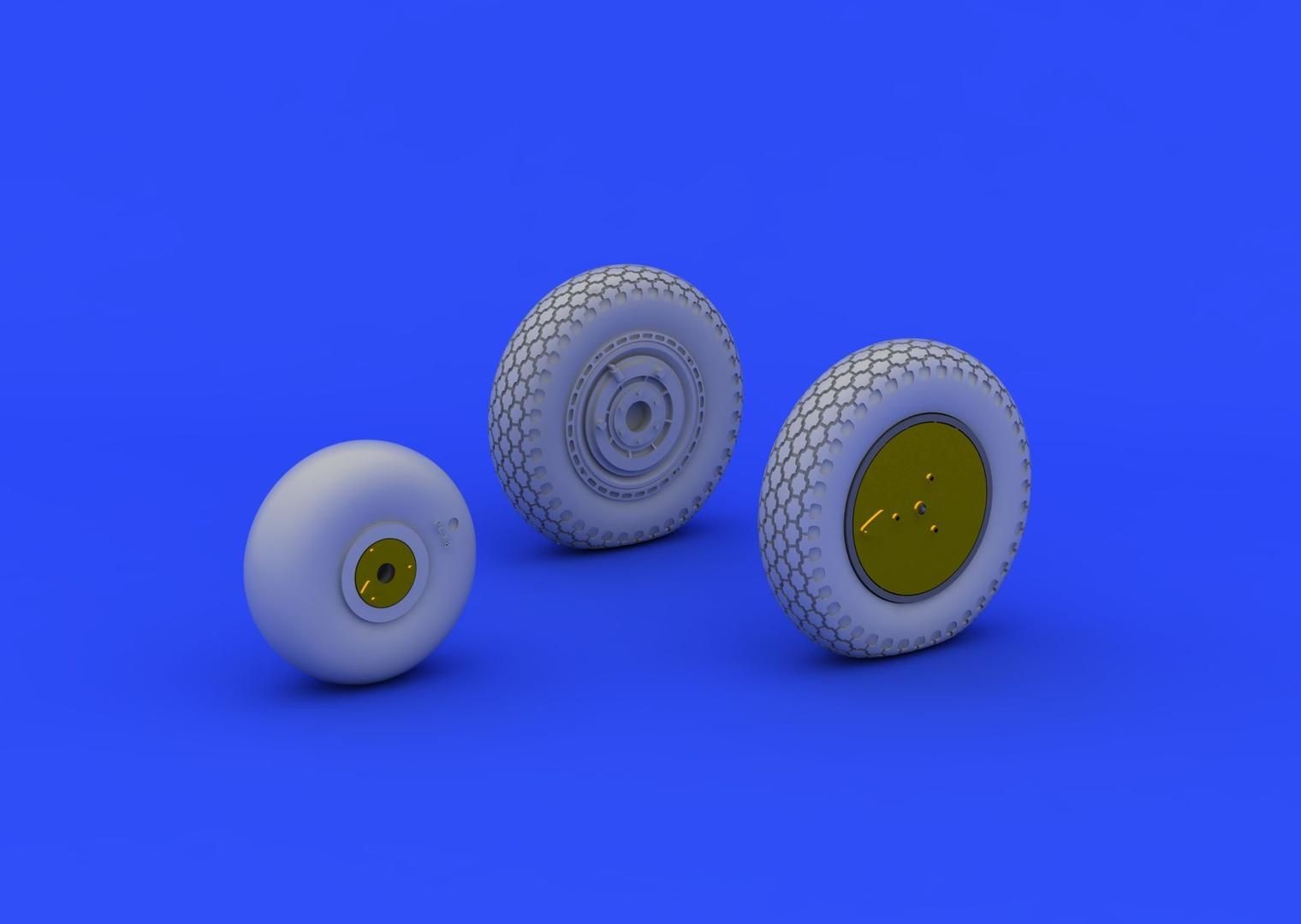 Eduard Accessories 648202 - 1:48 P-39 Wheels Early for Eduard - Resin Kit