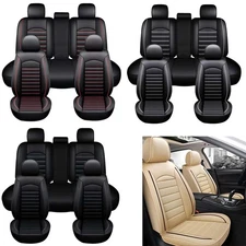 For Nissan Luxury Leather Car Seat Covers Full Set 5-Seats Front Rear Protector