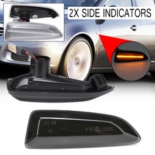 2X Seitenblinker Blinker Schwarz Set für Opel Astra J K Insignia B Crossland X