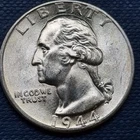 1944 D Washington Quarter 25c Silver BU UNC GEM Brilliant Uncirculated #97124