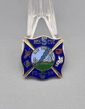 FDNY Rescue 5  Maltese Cross Lapel or Hat Pin...
