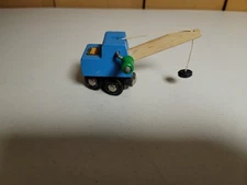 Brio Wooden Railway Blue Crane #33383 Vintage 1990s