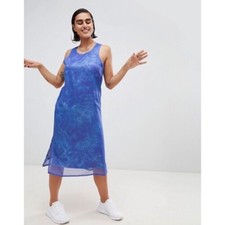 NEW Adidas OE Tank Midi Dress Multicolor Blue Trefoil CF9969 Womens XS