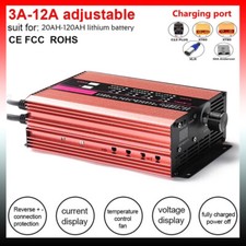 20S 72V Li-ion 84V 12A 20AH-120AH Lithium Battery Smart Charger Adjust 3A-10A .