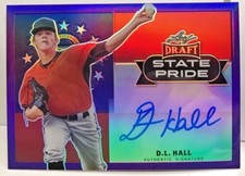 D.L. Hall 2017 Leaf Metal Draft State Pride PURPLE Prismatic Autograph Auto /15