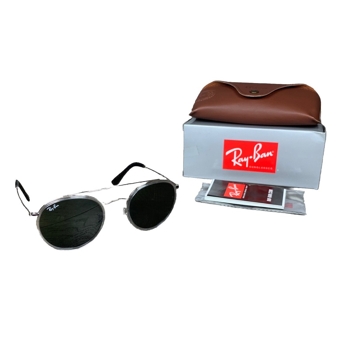 J⭐︎人気レイバン3647N新品同様⭐︎ Ray-Ban RB3647-N 9089/31 51 22 145 Clear/Silver Frames Green