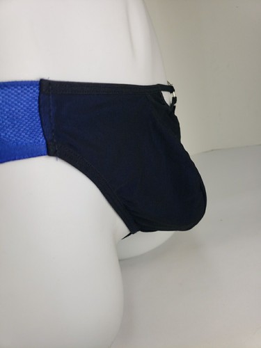 NWT PPU UNDERWEAR 1358 THONG BLUE BLACK MEN'S M - Picture 7 of 13