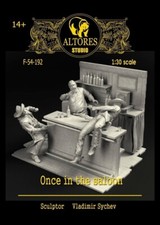 ALTORES STUDIO COWBOYS IN THE SALOON set scale 60 mm Resin