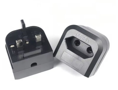 UK Stecker Typ G Adapter mit Sicherung 13A EU Europa 2 Zinken rund auf UK