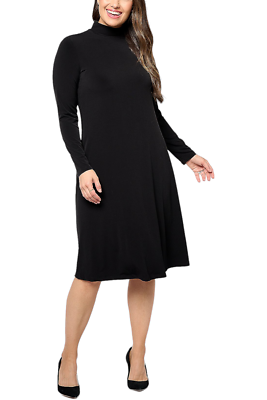 black long sleeve knit mini dress Long Sleeve Knit Mini Dress – nu-in