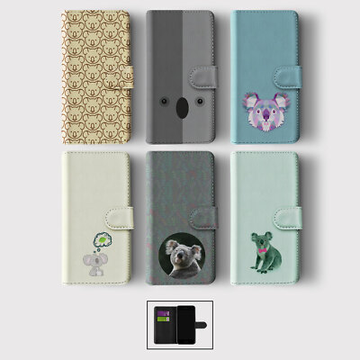 Hülle für iPhone 17 16 15 14 12 SE Pro Wallet Flip Handy Cover Süßer Koalabär