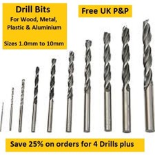 HSS Drill Bits For Steel Aluminium Wood Plastic - Twist Bit- Save 20% on 4+