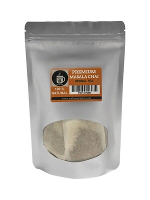 Masala Chai 30 Tea Bags - Cinnamon, ginger, cardamom, black tea, allspice
