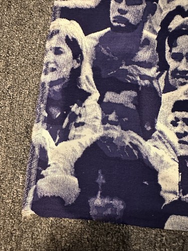VTG Woodstock Denim Fabric Concord 60s 70s 45x37” Summer Of Love Print Yard RARE - Picture 11 of 13