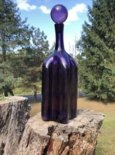 Blenko  Decanter 6738 Plum Super Rare Color one Year Only Piece 1967 Joel Myers