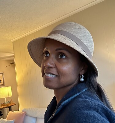 Satya Twena Caramel Fedora straw Hand-made Hat | eBay display picture 2