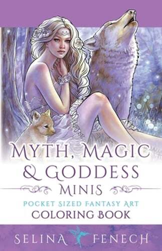 Myth, Magic, and Goddess Minis - Pocket Sized Fantasy Art Coloring Book: New