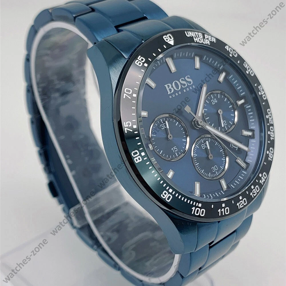 HUGO BOSS 1513758 Blue Stainless Steel Bracelet Quartz Analog Casual Men s Watch