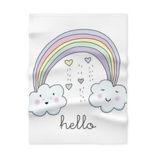 Rainbow Soft Fleece Baby Blanket