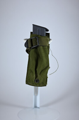 OD Green Flashlight/9mm Magazine pouch, broken slider bar, sterile