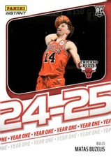 MATAS BUZELIS RC 2024-25 Panini Instant Year One PR:613 #11 Bulls ROOK ID:127609