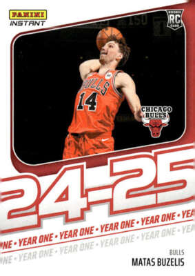 MATAS BUZELIS RC 2024-25 Panini Instant Year One PR:613 #11 Bulls ROOK ID:127609