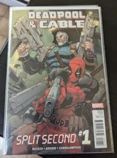 Marvel Deadpool & Cable Split Second #1-3 Complete - All With Back Board And Bag