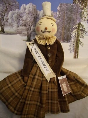 Pattern, sewing, 26 in. primitive snow queen. home decor, Dumplinragamuffin #281