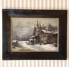 Dipinto olio da eredità, datato 1874, firmato