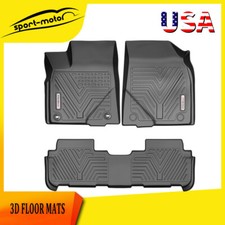3pcs Floor Mats For 2014-2019 Toyota Highlander All Weather Tpe Car Floor Liners