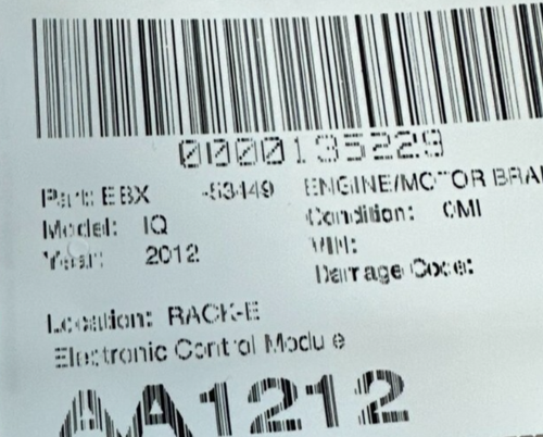 2011 SCION IQ ENGINE CONTROL MODULE UNIT 89661-7400 - Picture 5 of 5