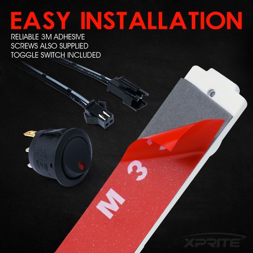 Xprite 8 piezas Kit de luces LED de roca púrpura camioneta de carga iluminación de cama con interruptor - Imagen 6 de 7