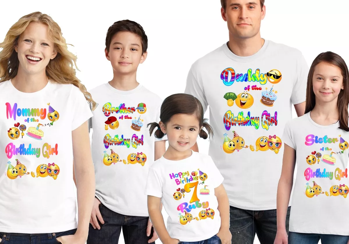 Emoji birthday shirt for family sale