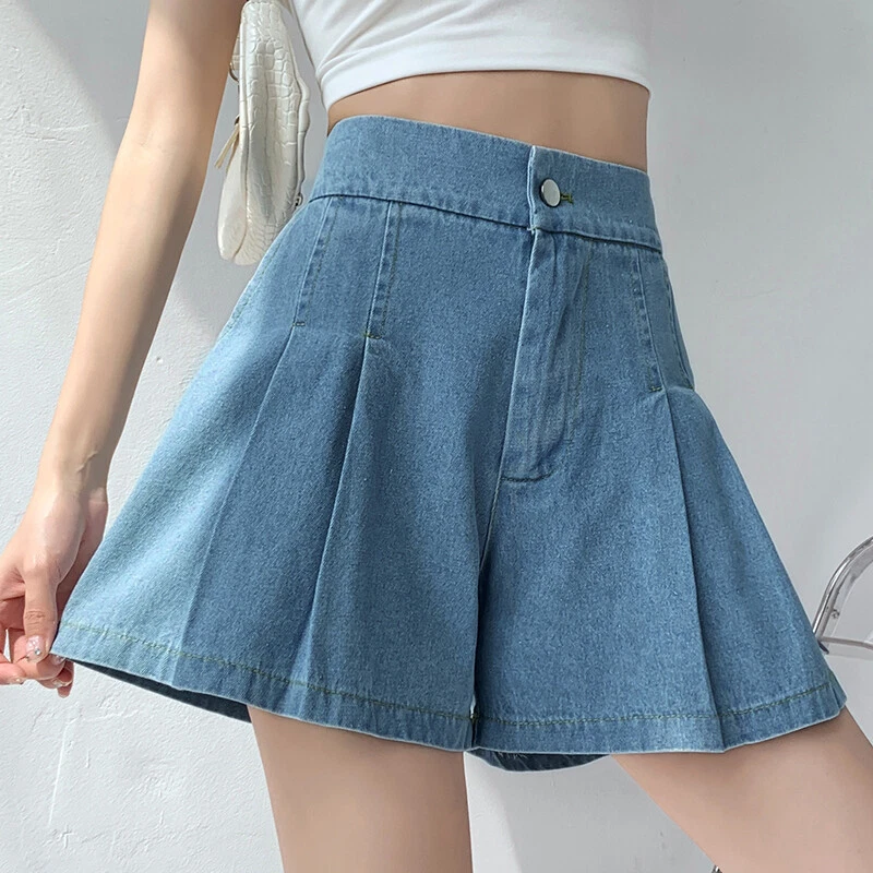 Denim shorts with hotsell wide leg opening