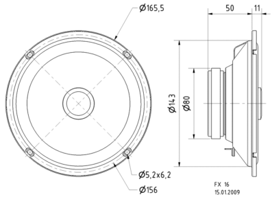 Visaton DX 4x6 - 4 Ohm PAAR 2-Wege-Koaxiallautsprecher 9 X 15 Cm 070003