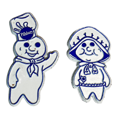 Pillsbury Vtg Dough Boy Girl Poppin Poppy Fresh 2 Refrigerator