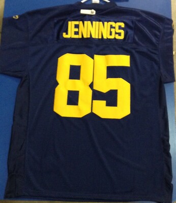 Green bay Packers Jennings jersey blue gold 85 size 54