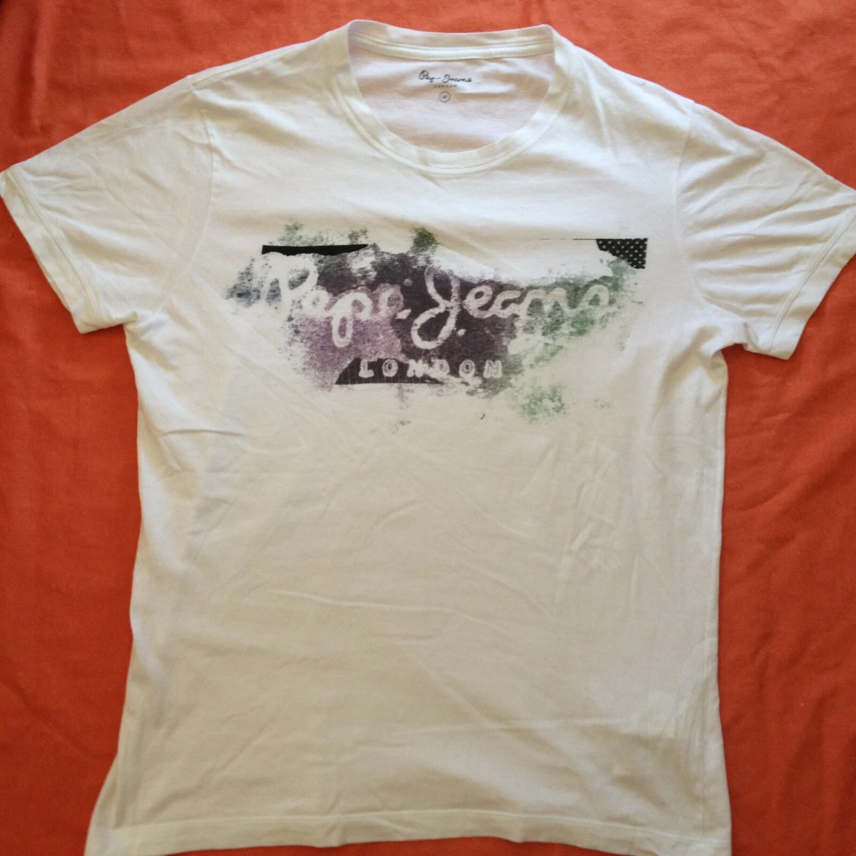 EU T-SHIRT UNISEX | SIZE SMALL eBay - PEPE JEANS WHITE LONDON US MEDIUM